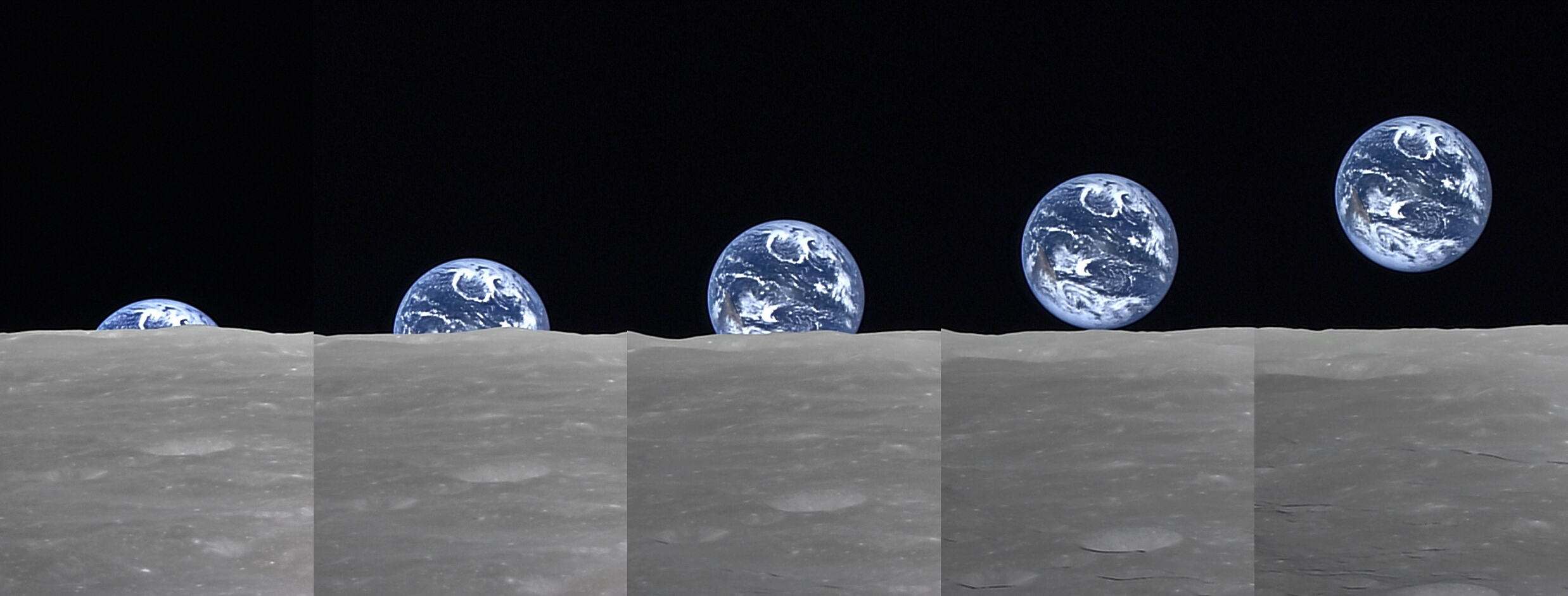 Реальные снимки земли с Луны