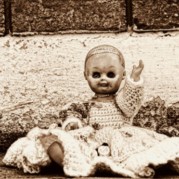 doll photography blackandwhite oldphoto vintage creepy
